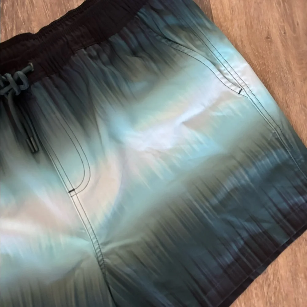 Men's Goodfellow & Co Teal Swim Trunks with Drawstring Waist Sz L NWT